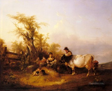 El camino al mercado escenas rurales William Shayer Snr Pinturas al óleo